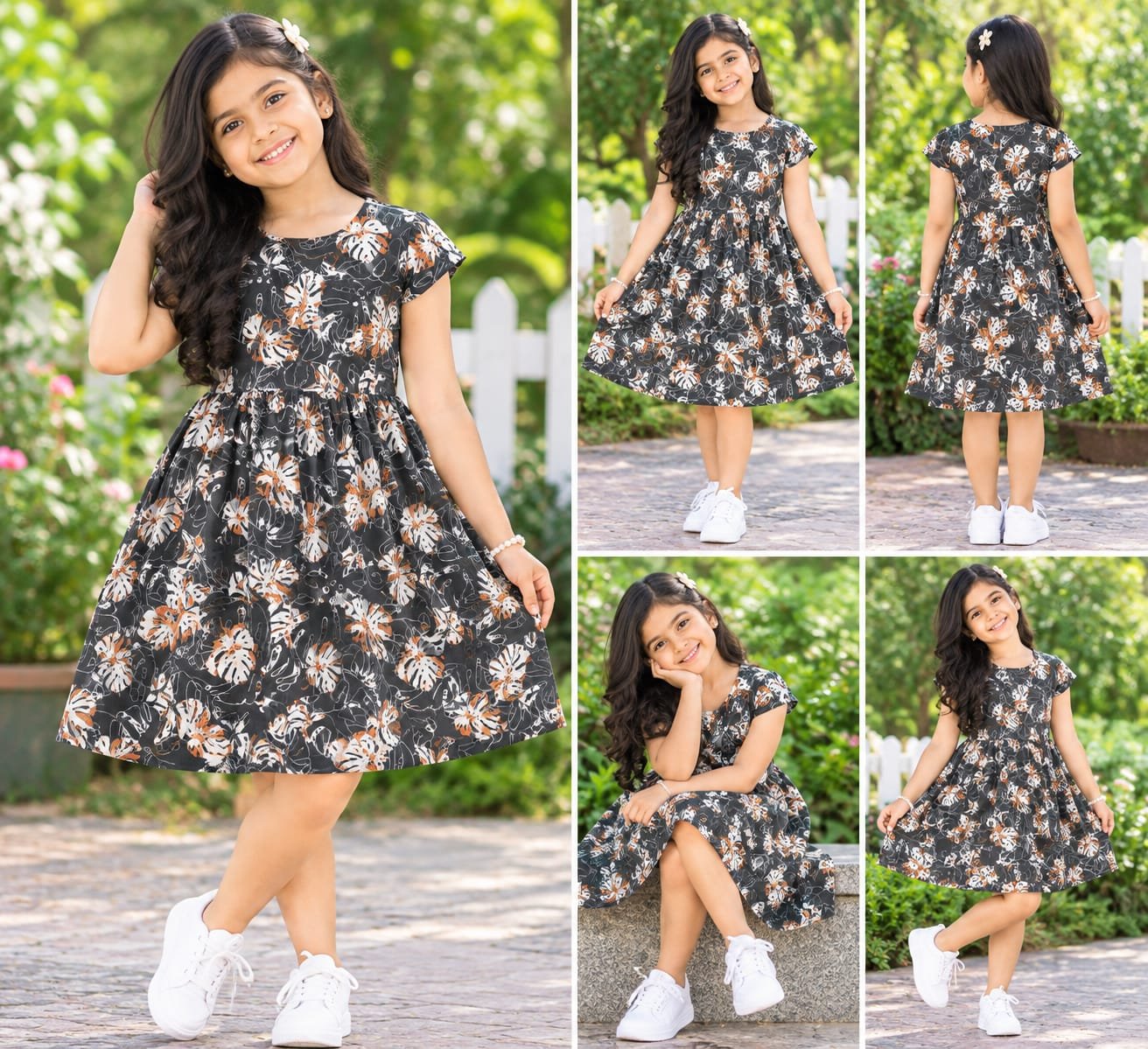 Girls printed frocks